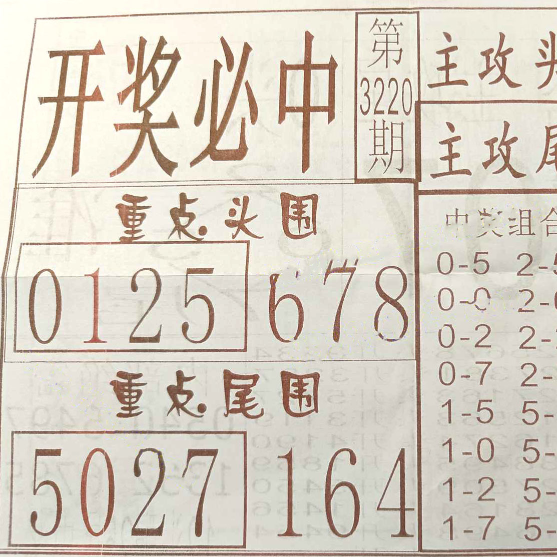 开奖必中_七星彩